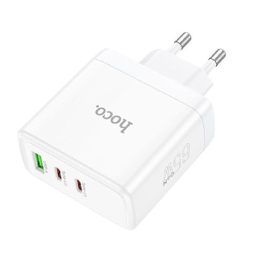 ΦΟΡΤΙΣΤΗΣ HOCO N30 65W GAN 1x5V/3A & 2xUSB-C QC3.0 & ΓΙΑ LAPTOP